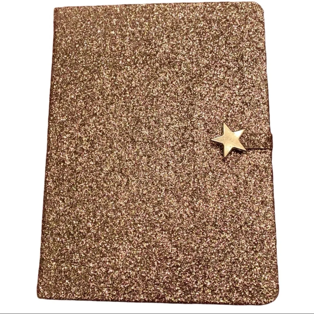 Gold/rose gold glitter & star JOURNAL NWT